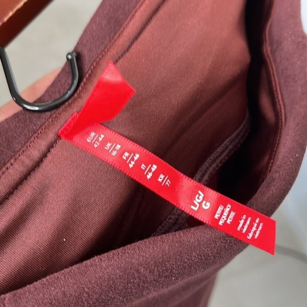 SPANX Suede Legging Wine color size Large Petite Women’s‎ clothing - Picture 7 of 12